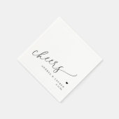 Cheers Cocktail Napkins Einfache Elegante Hochzeit Serviette (Ecke)