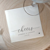 Cheers Cocktail Napkins Herz Moderne Hochzeit Serviette