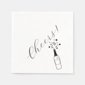 Cheers Cocktail Party Champagne Serviette (Vorderseite)