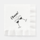 Cheers Cocktail Party Serviette (Vorderseite)