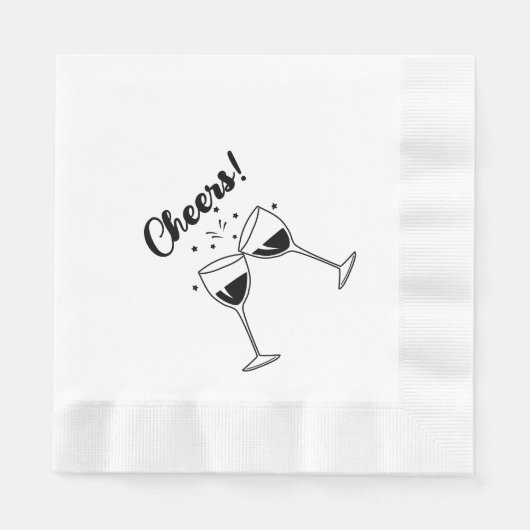 Cheers Cocktail Party Serviette (Vorderseite)