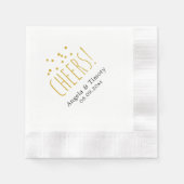 Cheers Confetti Hochzeit Serviette (Vorderseite)