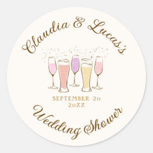 Cheers Couples Coed Polterabend Runder Aufkleber