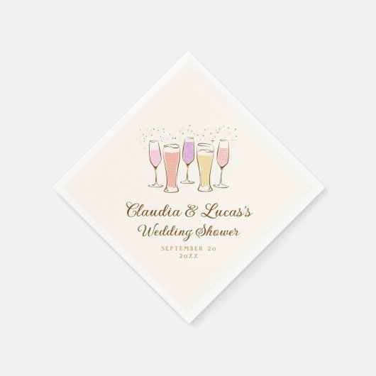 Cheers Couples Coed Polterabend Serviette (Ecke)