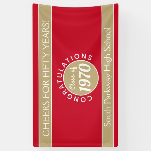 CHEERS CUSTOM 50 Yr Wiedersehen-Banner Banner (Vertikal)