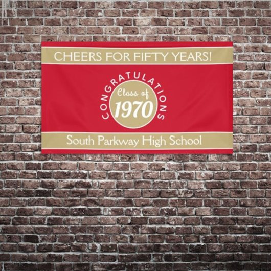 CHEERS CUSTOM 50 Yr Wiedersehen-Banner Banner