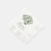 Cheers Custom Dog Drawn Cocktail Napkins Wedding Serviette (Ecke)