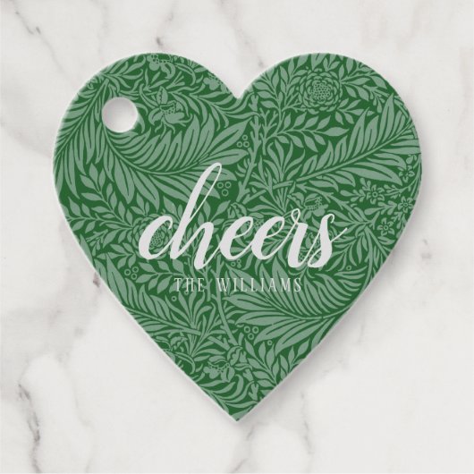 Cheers Custom Holiday Weihnachtsaufkleber oder Lab Geschenkanhänger (Vorderseite)