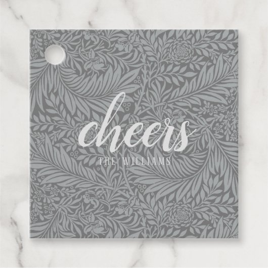 Cheers Custom Holiday Weihnachtsaufkleber oder Lab Geschenkanhänger (Vorderseite)