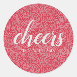 Cheers Custom Holiday Weihnachtsaufkleber oder Lab Runder Aufkleber
