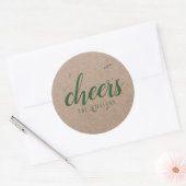Cheers Custom Holiday Weihnachtsaufkleber oder Lab Runder Aufkleber (Umschlag)