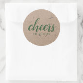 Cheers Custom Holiday Weihnachtsaufkleber oder Lab Runder Aufkleber (Tasche)