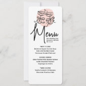 Cheers Doodle Modern Menu Wedding Ankündigung (Vorderseite)