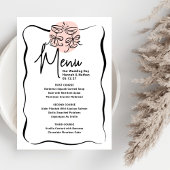 Cheers Doodle Modern Menu Wedding Ankündigung