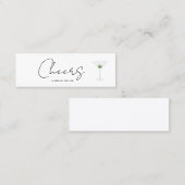 Cheers Drink Ticket Wedding Reception Mini Card (Vorne/Hinten)