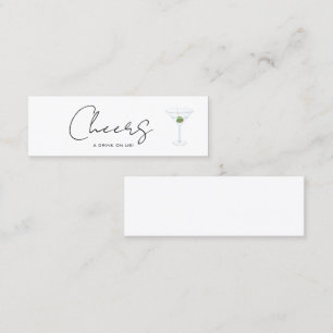 Cheers Drink Ticket Wedding Reception Mini Card
