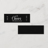 Cheers Drinks auf unserem Ticketgutschein Mini Visitenkarte (Vorne/Hinten)
