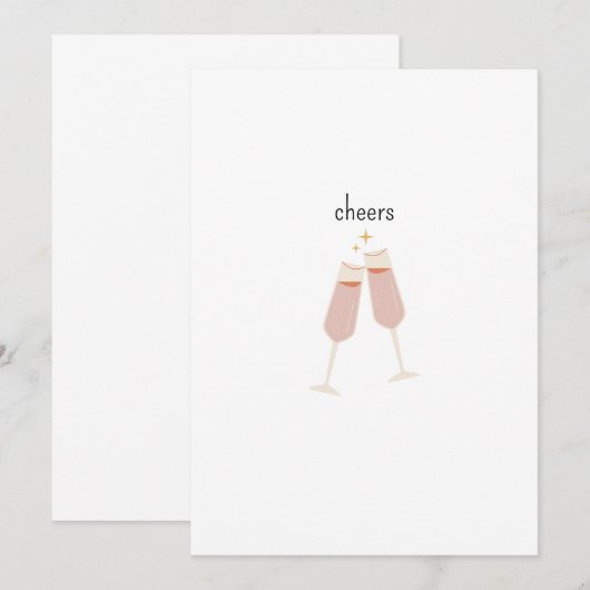 Cheers! Einladung zum Feiern  (Vorne/Hinten)
