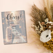 Cheers Elegant 2 Foto Romantische Waldhochzeit Einladung