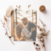 Cheers Elegant 2 Foto Romantische Waldhochzeit Einladung