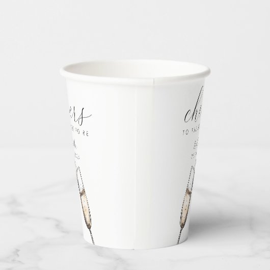 Cheers Elegant Bubbly Champange Brautparty Pappbecher (Rechts)