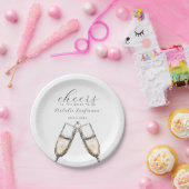 Cheers Elegant Bubbly Champange Brautparty Pappteller (Party)