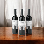 Cheers Elegantes Script Wedding Foto Weinlabel Weinetikett