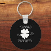 Cheers Es Lucky Clover Saint Patrick's Day Iri-shi Schlüsselanhänger (Vorderseite)