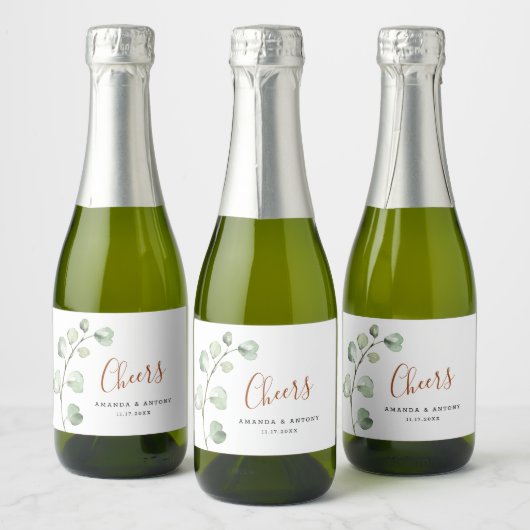 Cheers Eucaliptus Leafy Botanical Sparkling Wine L Schaumweinetikett (Flaschen)