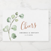 Cheers Eucaliptus Leafy Botanical Sparkling Wine L Schaumweinetikett (Einzelnes Label)