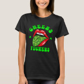 Cheers F ckers St Patricks Day Lips Beer Drinking  T-Shirt (Vorderseite)