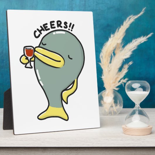 Cheers Fish Tabletop Plaque mit Easel Fotoplatte (Seite)