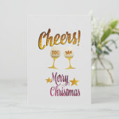 Cheers Flat Card Feiertagskarte (Stehend Vorderseite)