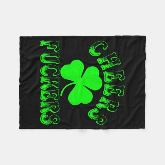 Cheers Forers Irish St Patricks Day Shamrock Tee  Fleecedecke (Vorderseite (Horizontal))