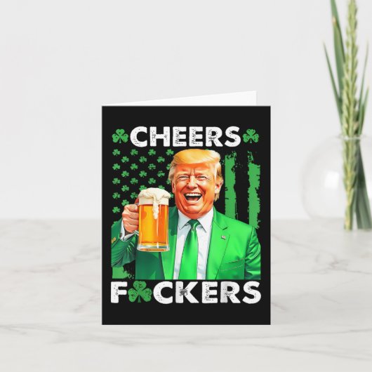 Cheers Forers St Patricks Day Funny Beer Drinks Karte (Vorderseite)