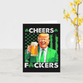 Cheers Forers St Patricks Day Funny Beer Drinks Karte (Gelbe Blume)