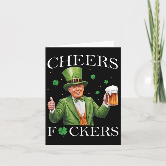 Cheers Forers St Patricks Day Funny Beer Drinks Karte (Vorderseite)