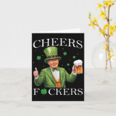 Cheers Forers St Patricks Day Funny Beer Drinks Karte (Gelbe Blume)