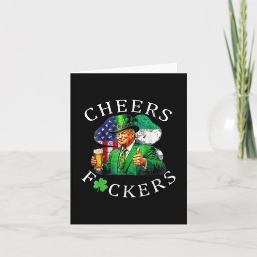 Cheers Forers St Patricks Day Funny Beer Drinks Karte (Vorderseite)