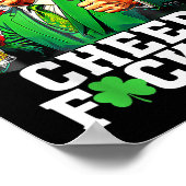 Cheers Forers St Patricks Day Funny Beer Drinks Poster (Ecke)