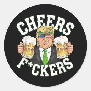 Cheers Forers St Patricks Day Funny Beer Drinks Runder Aufkleber