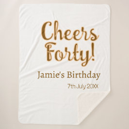 Cheers forty orange brown calligraphy birthday nam sherpadecke