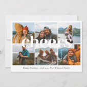 Cheers Foto Weihnachtskarte Feiertagskarte (Vorderseite)