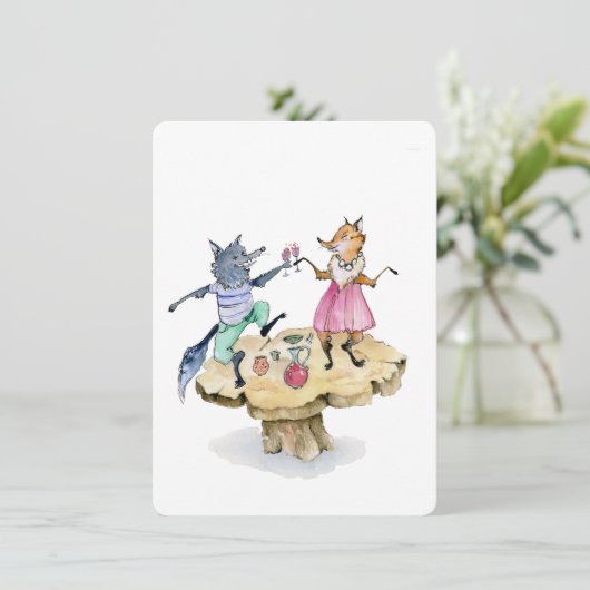 Cheers Foxy Save The Date (Stehend Vorderseite)