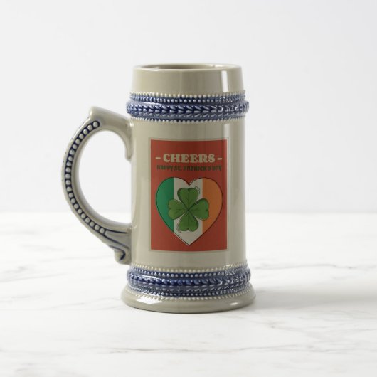 CHEERS FREUEN SICH. PATRICK'S DAY BIERGLAS (Links)