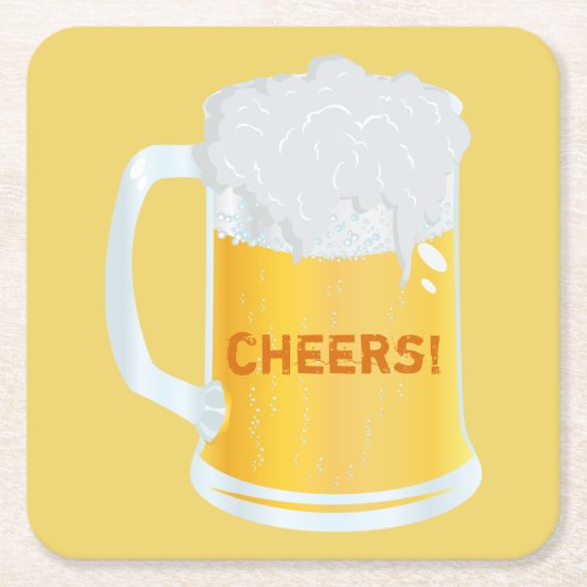 Cheers Frothy Pint Stein of Beer Bar Untersetzer (Vorderseite)