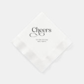 Cheers Future Mrs. Elegant Brautparty Serviette (Ecke)