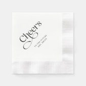 Cheers Future Mrs. Elegant Brautparty Serviette (Vorderseite)
