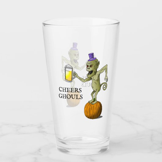 Cheers Ghouls Halloween-Party Glas (Vorderseite)