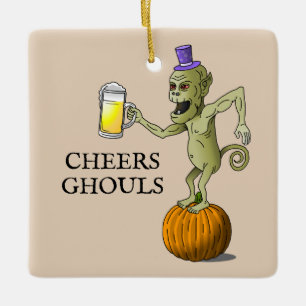 Cheers Ghouls Halloween-Party Keramikornament
